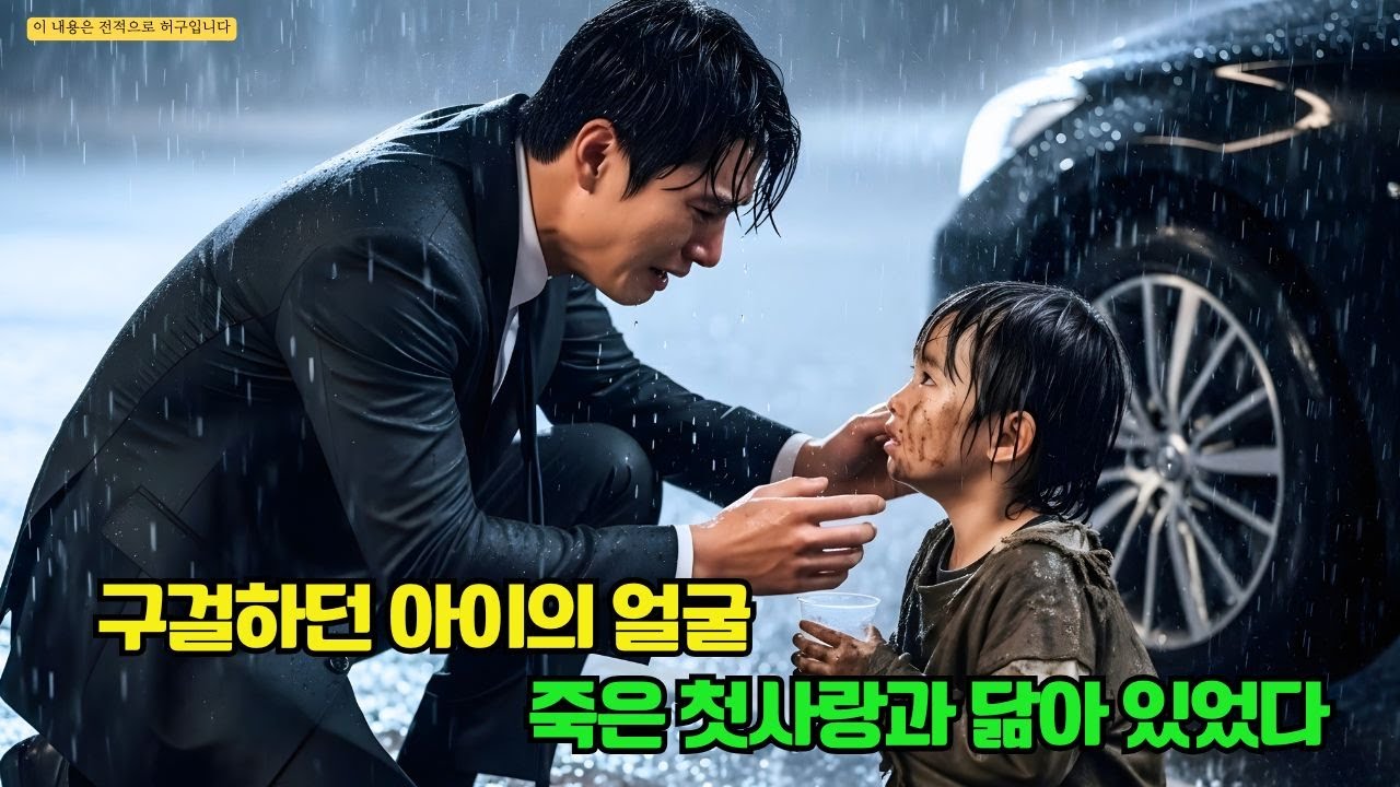 폭우 속에서 차를 멈춘 재벌 회장, 죽은 첫사랑을 닮은 거지 아이를 보고 눈물을 흘렸다