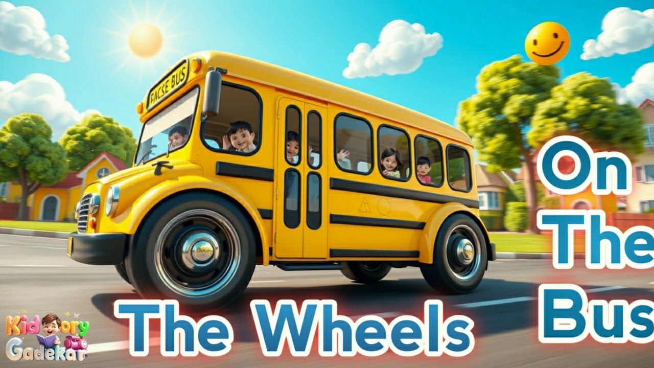 The Wheels On The Bus - Full English Rhyme for Nursary Kids | Round & Round | KidStory Gadekar