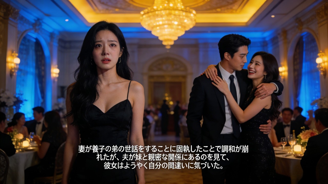 妻が養子の弟の世話をすることに固執したことで調和が崩れたが、夫が妹と親密な関係にあるのを見て、彼女はようやく自分の間違いに気づいた。