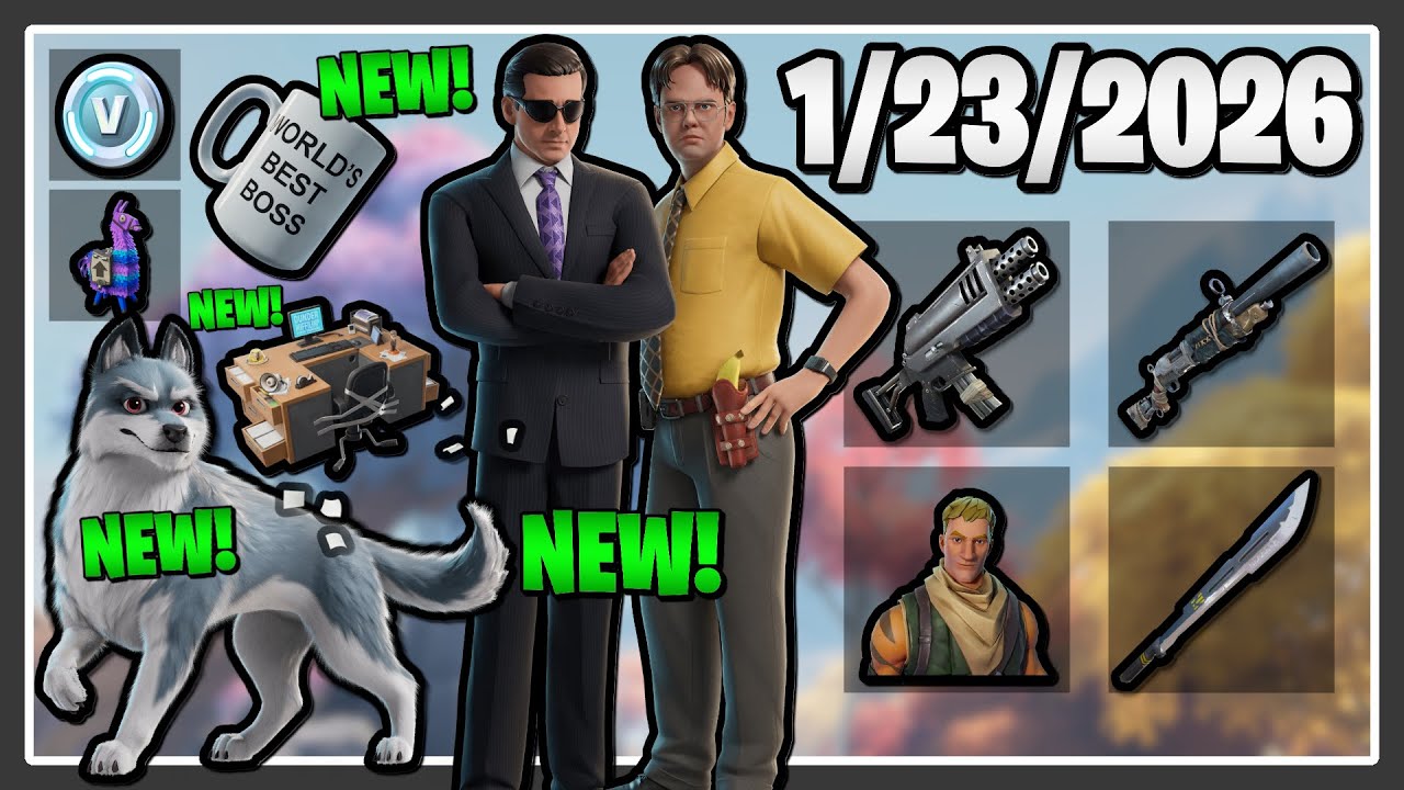 THE OFFICE ITEMS ARE HERE, 50 V-BUCKS, *NEW* RUFUS Sidekick