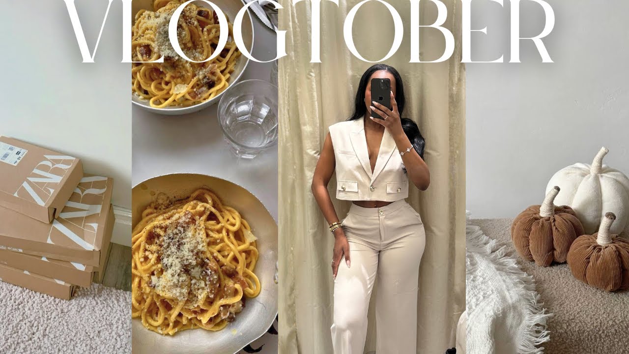 VLOGTOBER 25 | dilly dally with me + zara fall try-on haul + best pasta in atl + family time & more