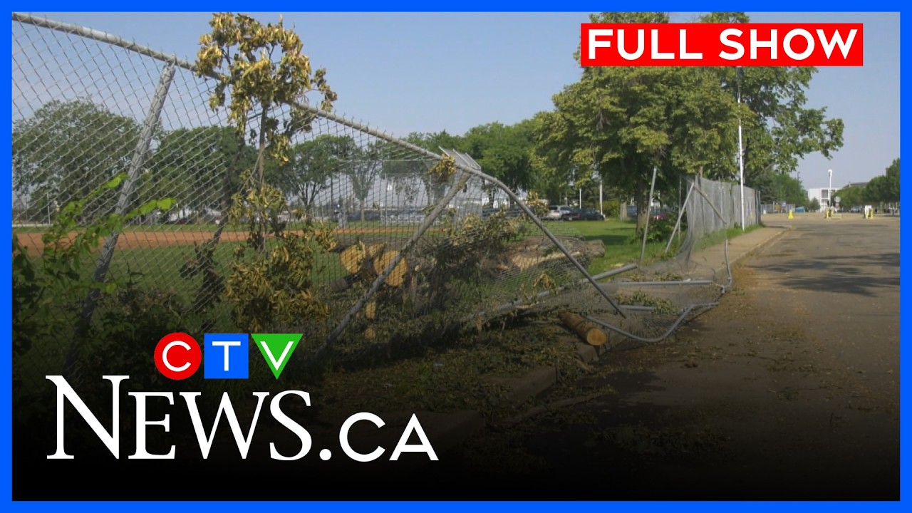 Бригада из Калгари устраняет последствия шторма в Эдмонтоне | CTV News Edmonton в пять часов, 31 ...