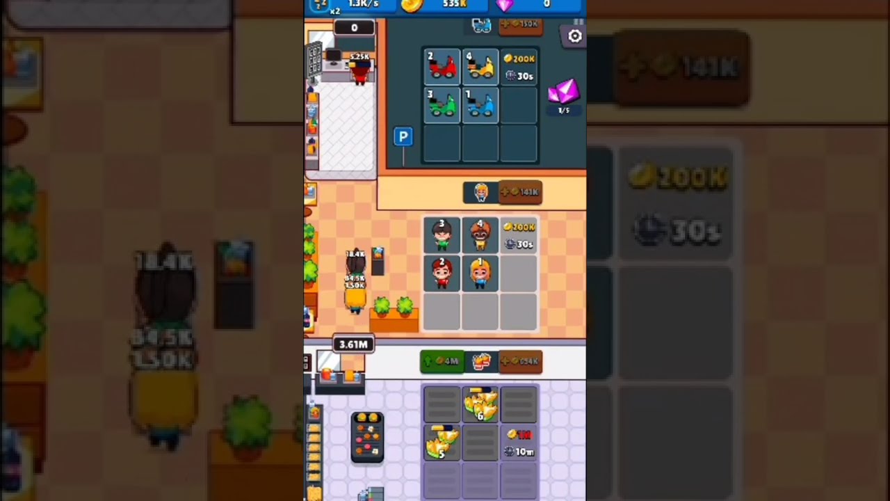 Idle food delivery tycoon gameplay/ Rpg channel