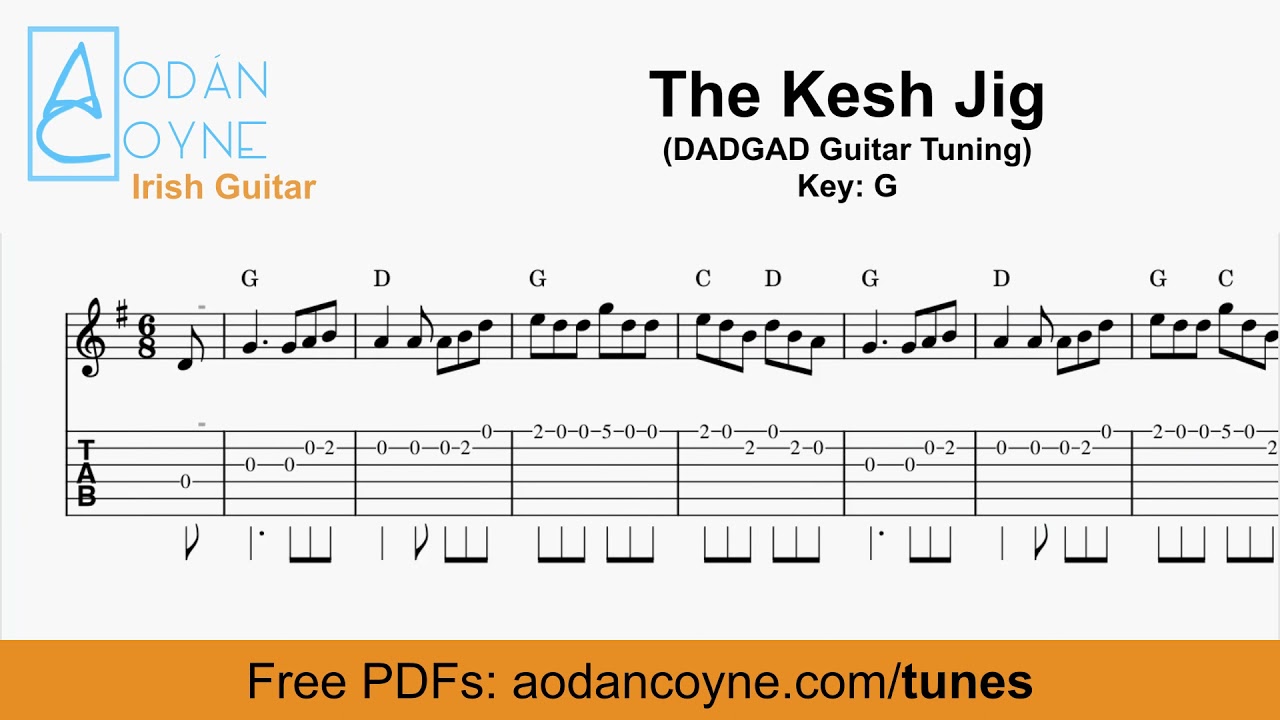 How To Play The Kesh - Irish Jig (Tabs, Notation & Chords)