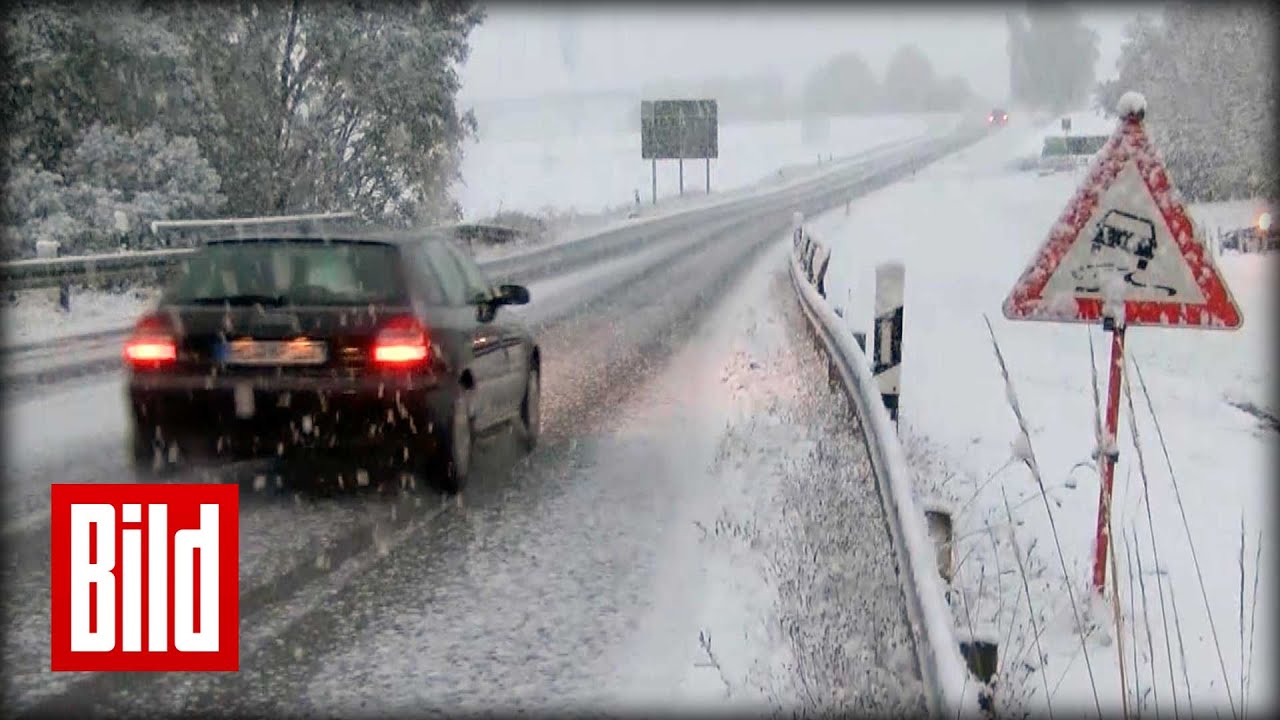 Schnee: Winter im Oktober - Autofahrer überrascht ( zu kalt )