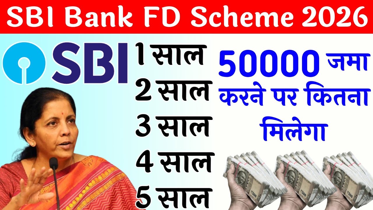 SBI Bank FD Scheme 2026 | ₹50,000 Investment Return | Latest Interest Rate, New Rules & Benefits