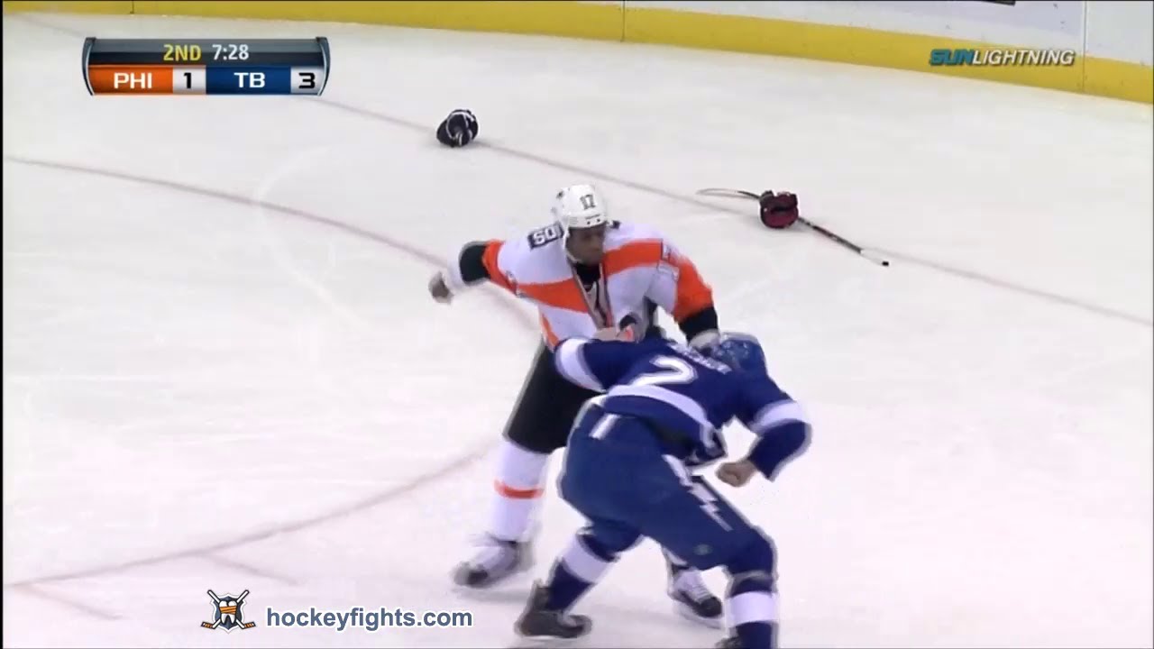 Wayne Simmonds vs Eric Brewer Dec 27, 2011