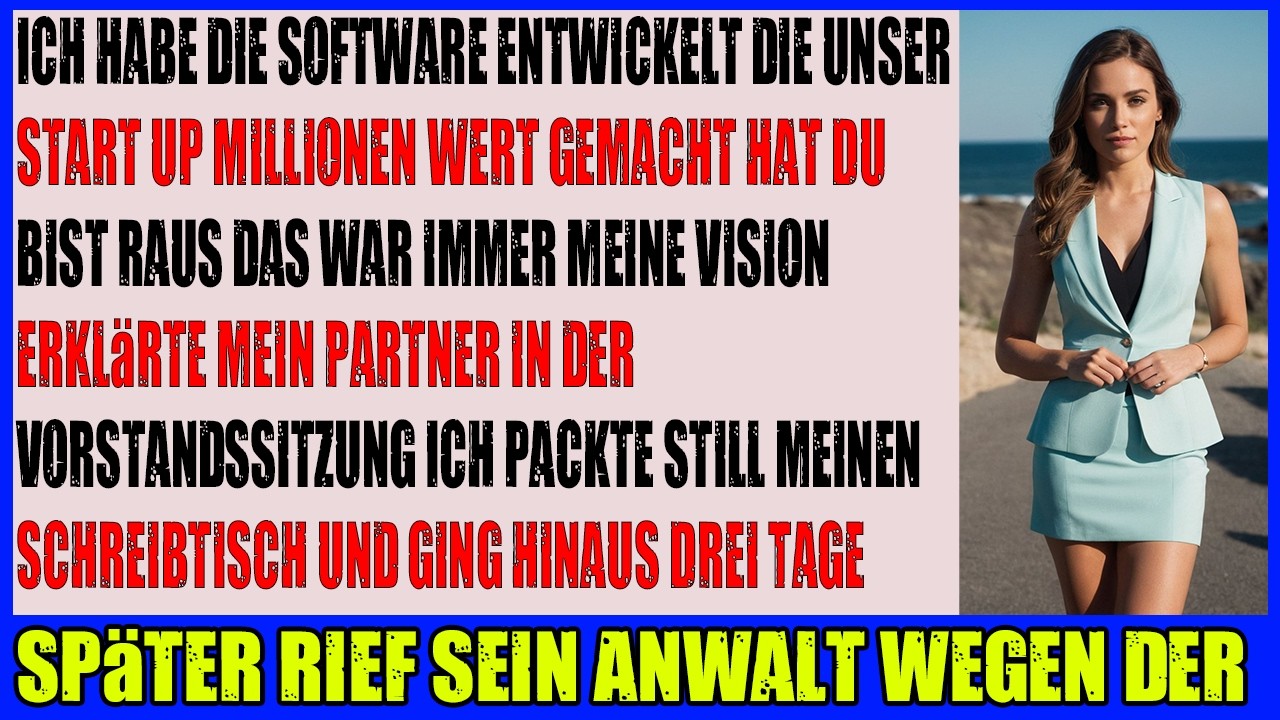 Mein Geschäftspartner feuerte mich aus meiner eigenen Firma  dann sah er meinen Namen im Patent