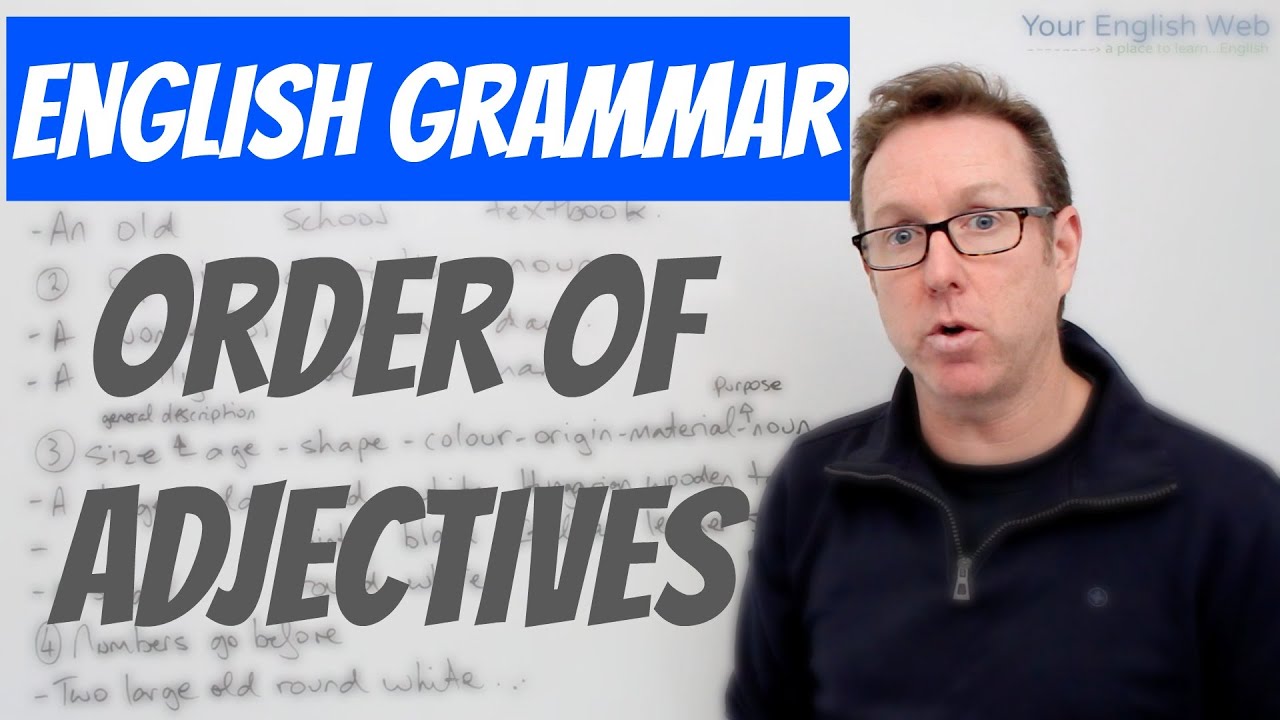 English lesson - Order of adjectives before nouns - Gramática inglesa
