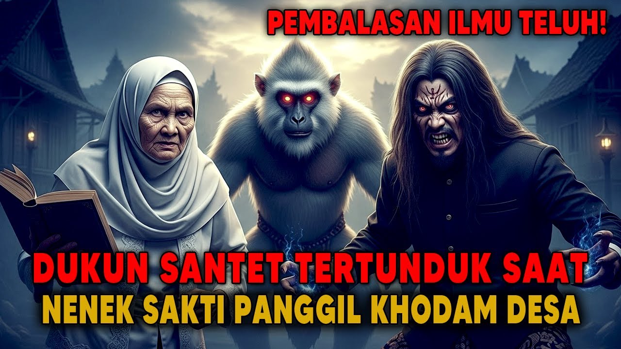 PEMBALASAN ILMU TELUH! DUKUN SANTET TERTUNDUK SAAT NENEK SAKTI PANGGIL KHODAM DESA KERA PUTIH