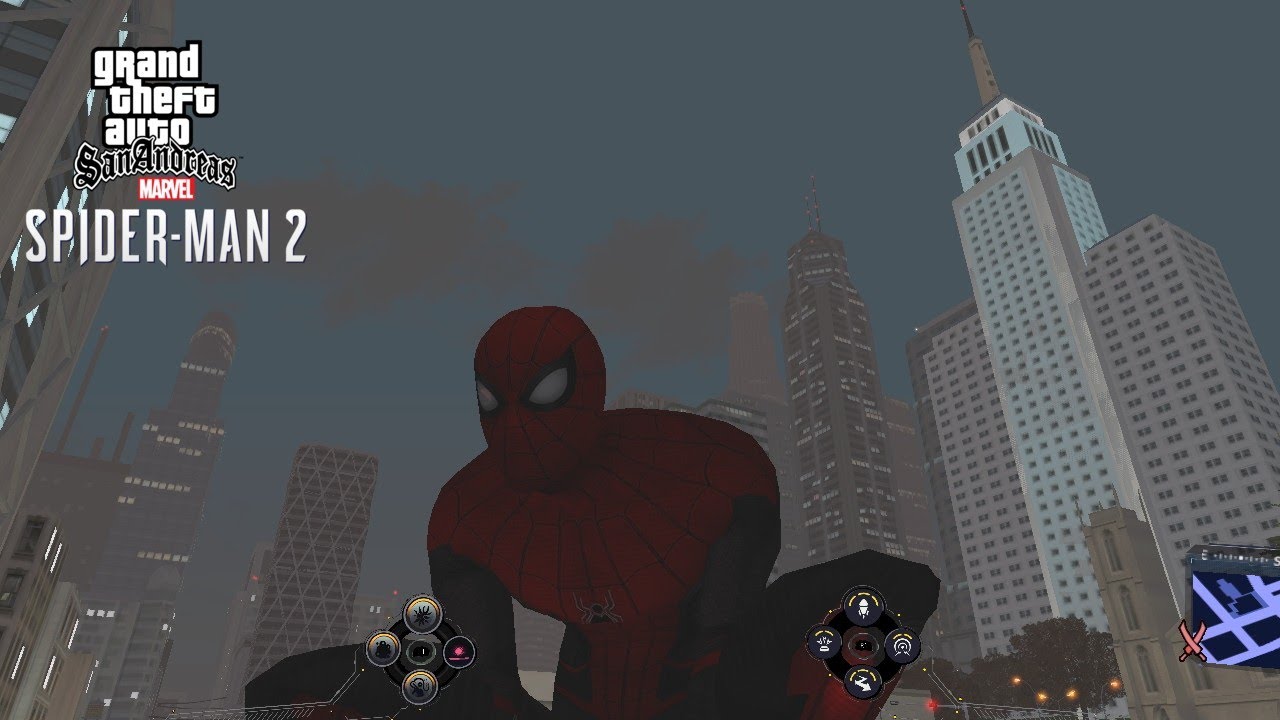 MFF Upgraded Stark Suit Free Roam in GTA San Andreas | Marvels Spider-Man 2 Advanced Mod