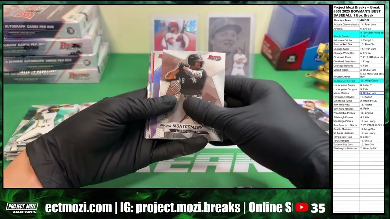 Project Mozi Breaks #508 2025 BOWMAN’S BEST BASEBALL 1 Box Break