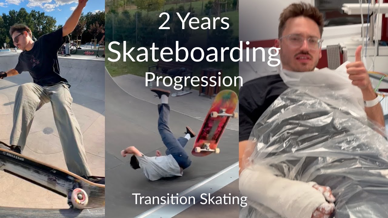 My Second Year Skateboarding Progression as Adult (Transition Skating)