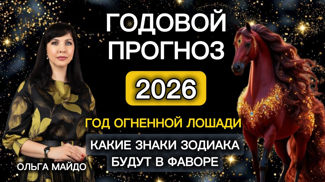 ГОДОВОЙ ПРОГНОЗ на 2026 год✨ОГНЕННОЙ ЛОШАДИ |КАКИЕ ЗНАКИ ЗОДИАКА БУДУТ В ФАВОРЕ
