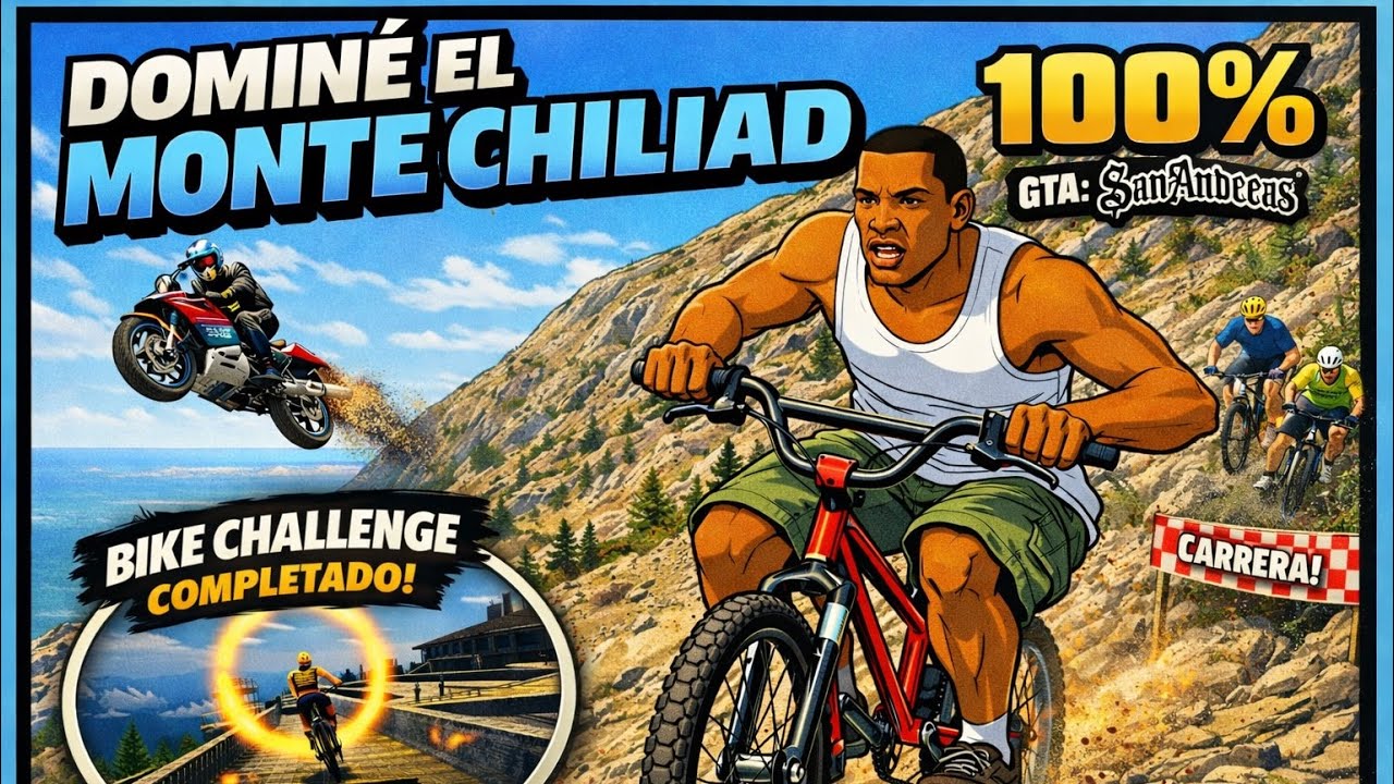 Todas las Carreras de Bicicleta COMPLETADAS 🚴 | Monte Chiliad + BMX + NRG | GTA SAN ANDREAS 100% 