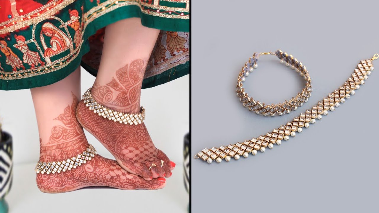 Boho Bridal Anklet!!!... DIY Payal Making At Home 😘😍😊😎#merewalasardar #shorts