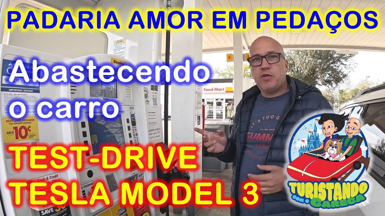AMOR EM PEDAÇOS | ABASTECENDO O CARRO | TEST-DRIVE TESLA MODEL 3 | ALMOÇO NO OLIVE GARDEN