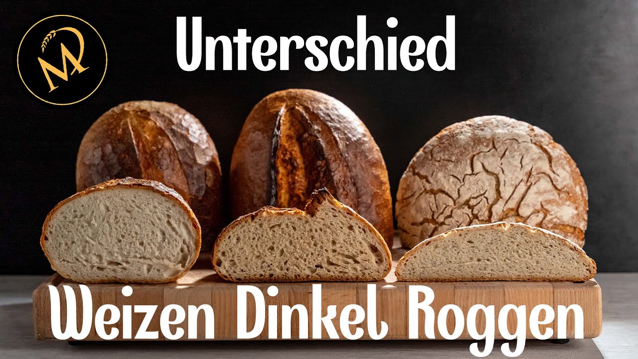 Unterschied bei der Verarbeitung von Weizen, Dinkel und Roggenteig / Backtipps