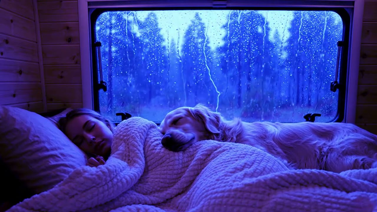 Fall Into Deep Sleep with Natural Rain and Thunder Comfort Sounds