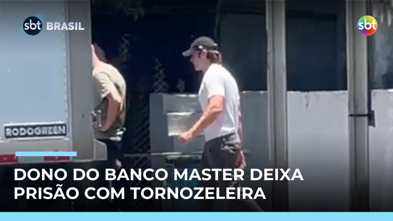 Daniel Vorcaro, dono do Banco Master, deixa pris&atilde;o em S&atilde;o Paulo | #SBTBrasil