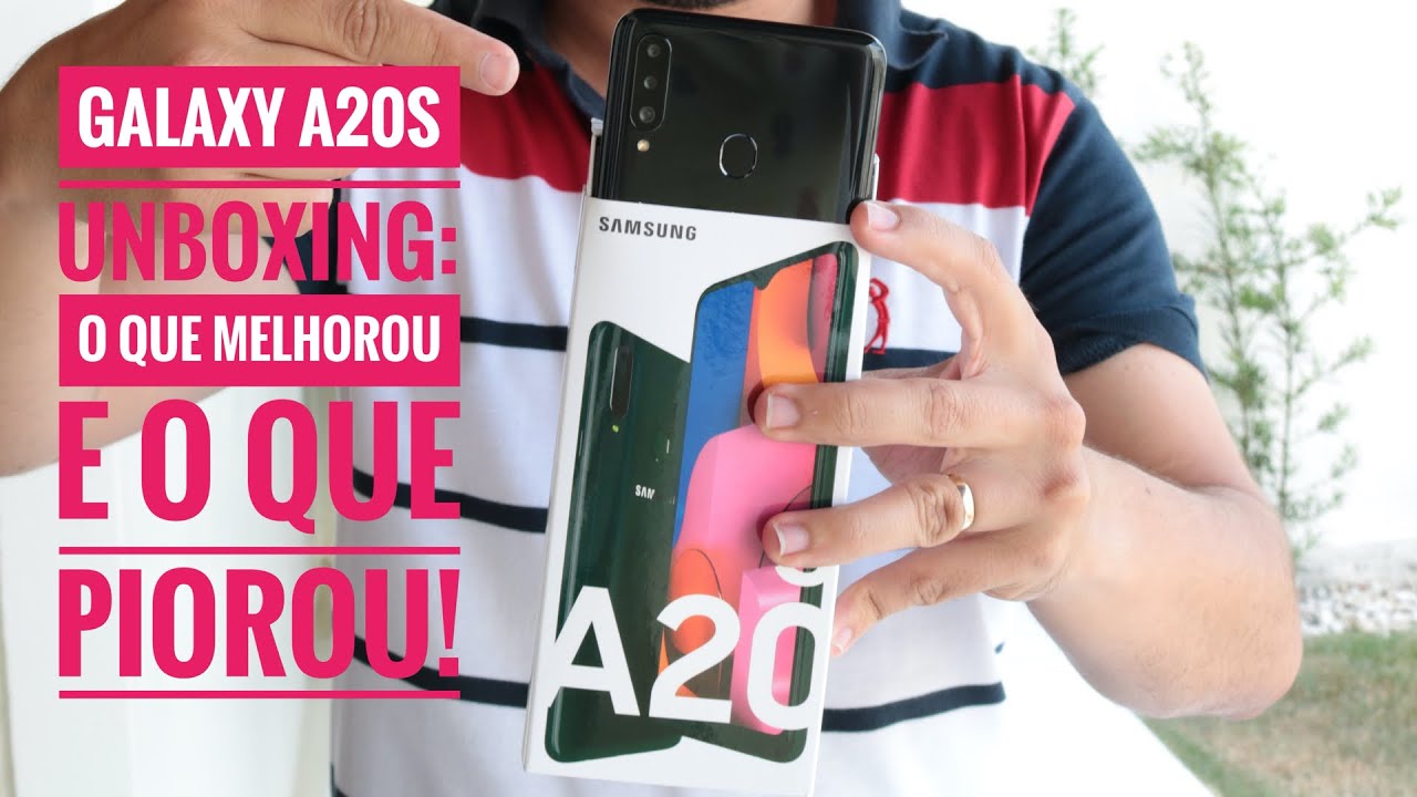 Galaxy A20S tá bonitão! Unboxing! Melhorou ou Piorou?