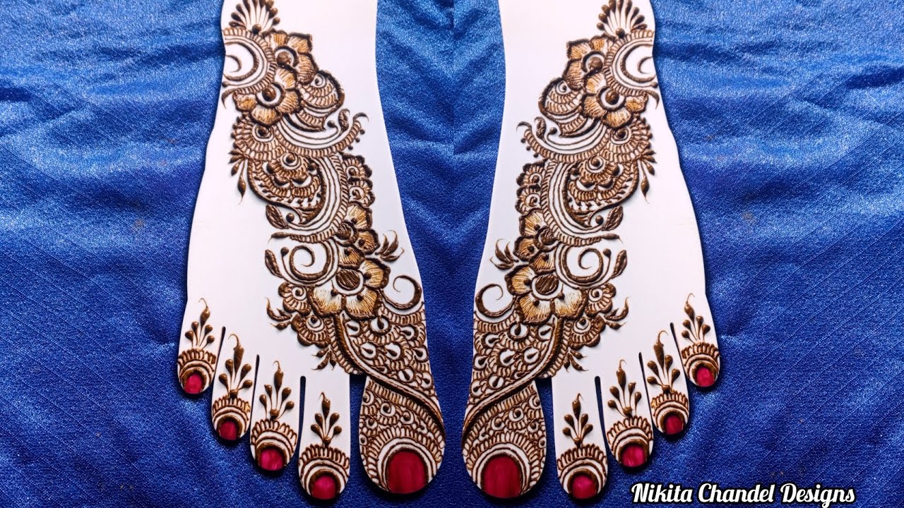 Elegant And Classy Feet Mehndi Design With Full Explanation | Learn Feet Mehndi Design Step By Step 