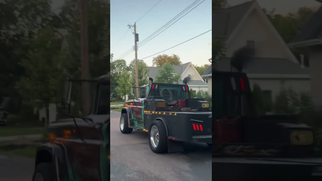 TRAIN HORN SCARES NEIGHBORHOOD KIDS😡 #midnight #truck #scared