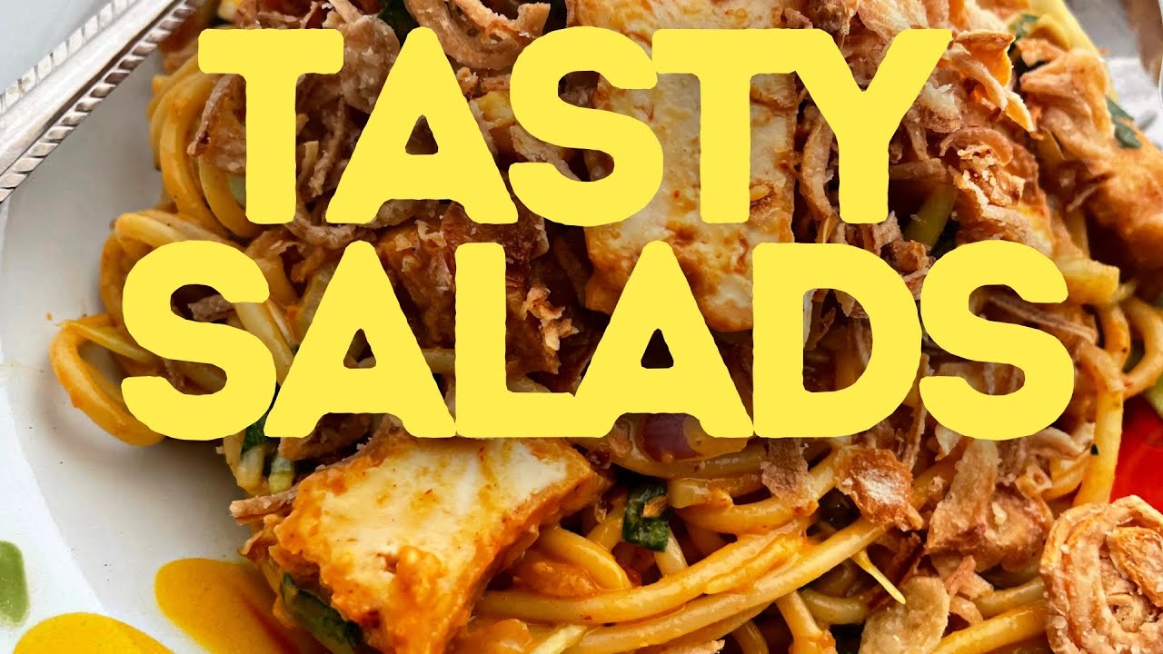 Burmese Salad Series 1: Tomato, Tofu, Cabbage, & Noodle Salads