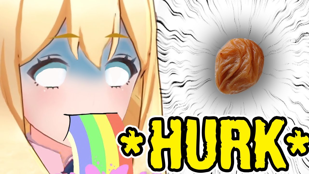 Milky Queen eats Umeboshi on stream and immediately 𝗚𝗮𝗴𝘀