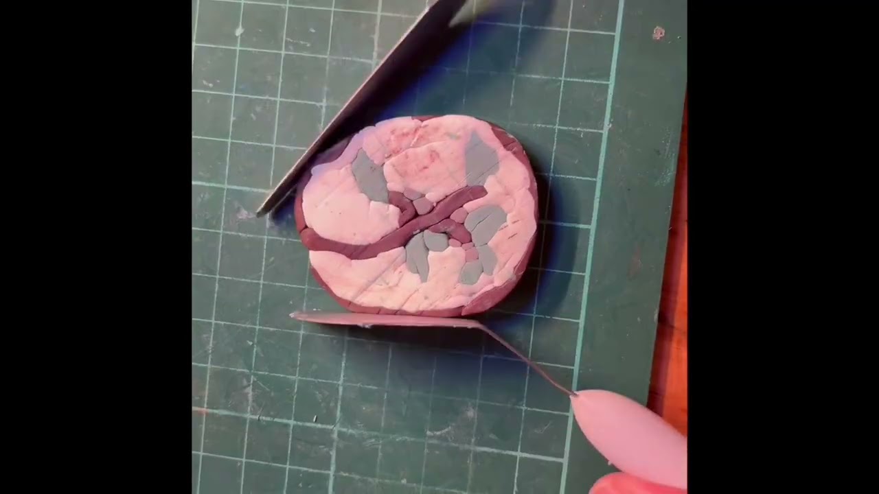 Lilac clay beads