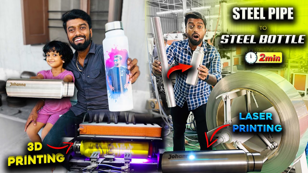 FACTORY TOUR !! How Stainless Steel Bottles are Made in Coimbatore | DAN JR VLOGS