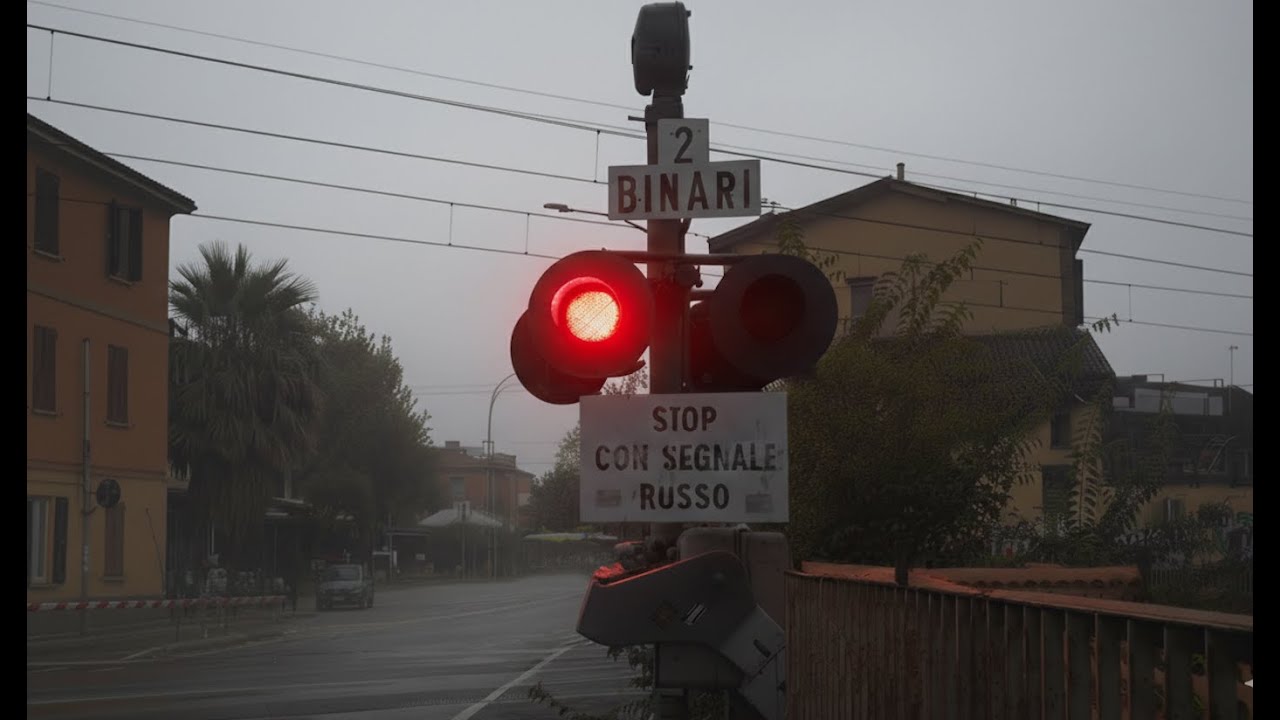 SI ROMPE LA SBARRA DEL PASSAGGIO A LIVELLO PER L'IMPATTO CON UN VEICOLO: AUTO E TRENI BLOCCATI!