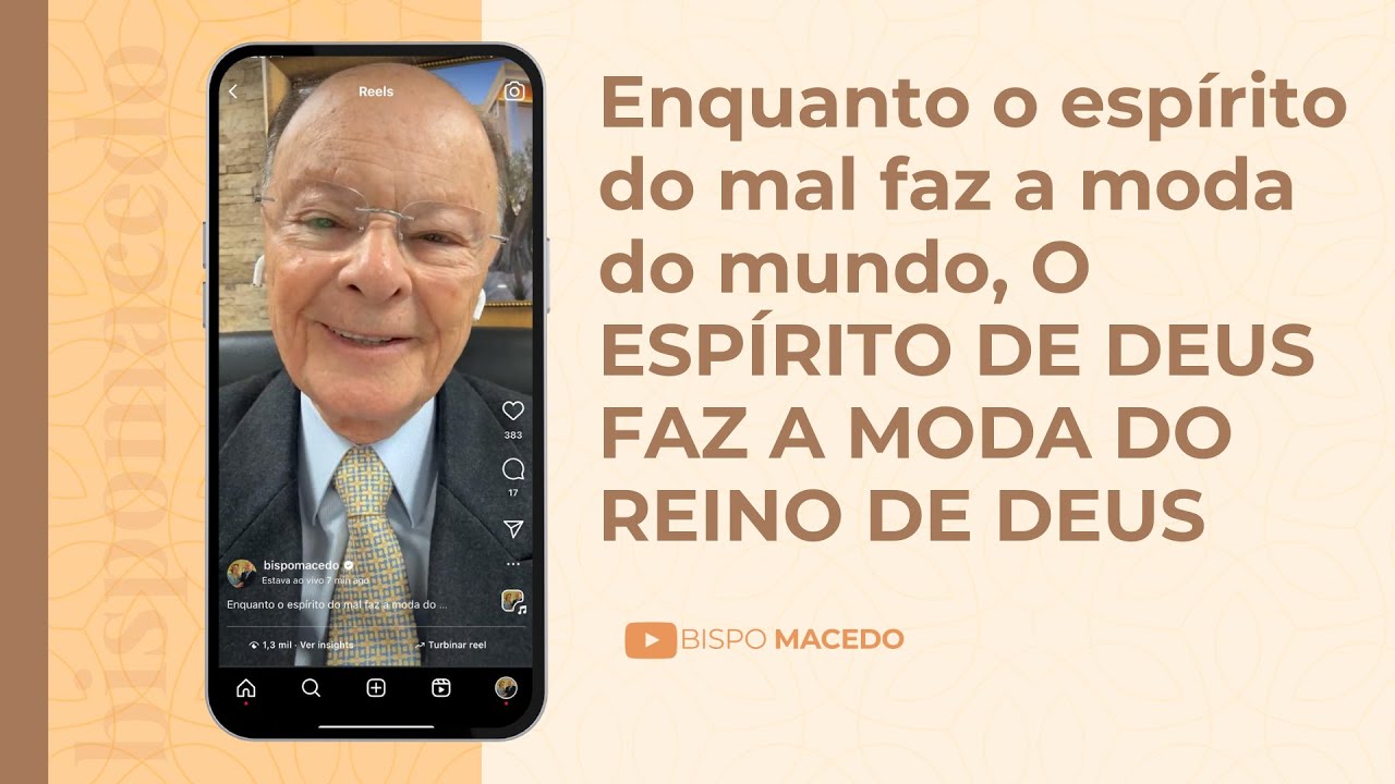 Enquanto o espírito do mal faz a moda do mundo, O ESPÍRITO DE DEUS FAZ A MODA DO REINO DE DEUS