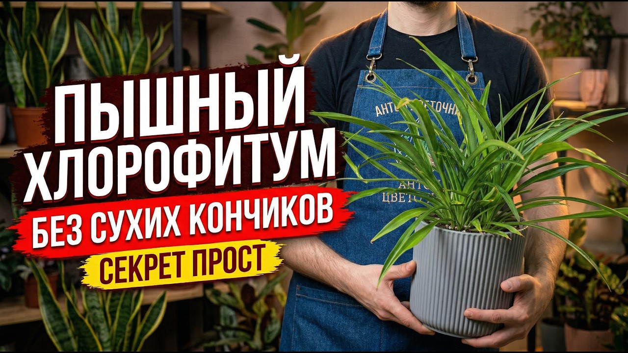 Пышный хлорофитум без сухих кончиков: всё проще, чем говорят