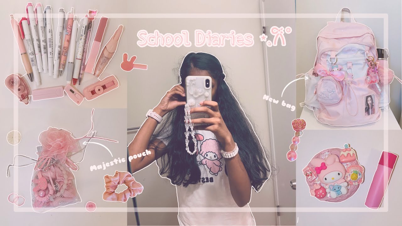 BACK TO SCHOOL PREP 2025 🌸👛: rosy posy bag, packing my pencil pouch, making a pinterest vision board