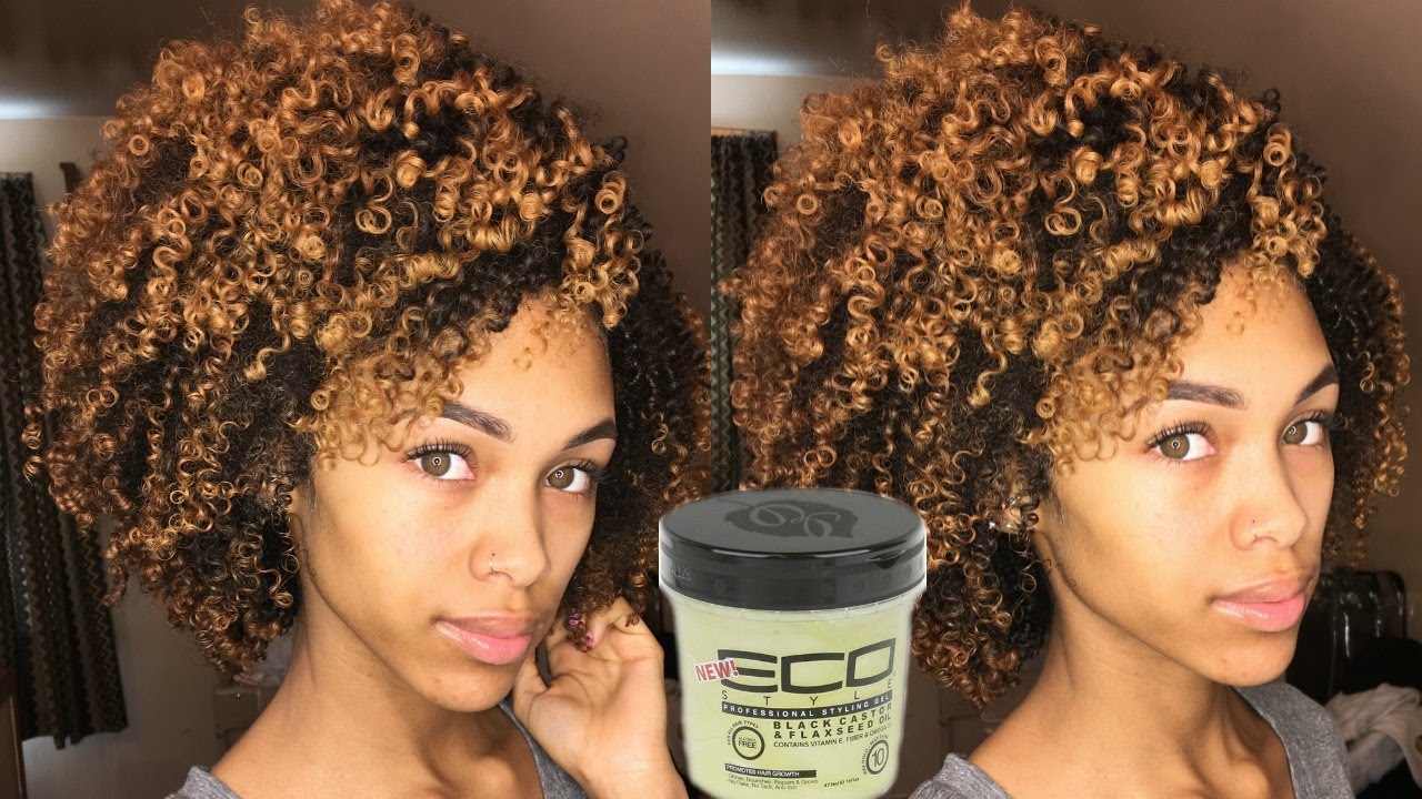 THE BEST ECO STYLER GEL!? NEW BLACK CASTOR & FLAXSEED OIL GEL REVIEW/DEMO