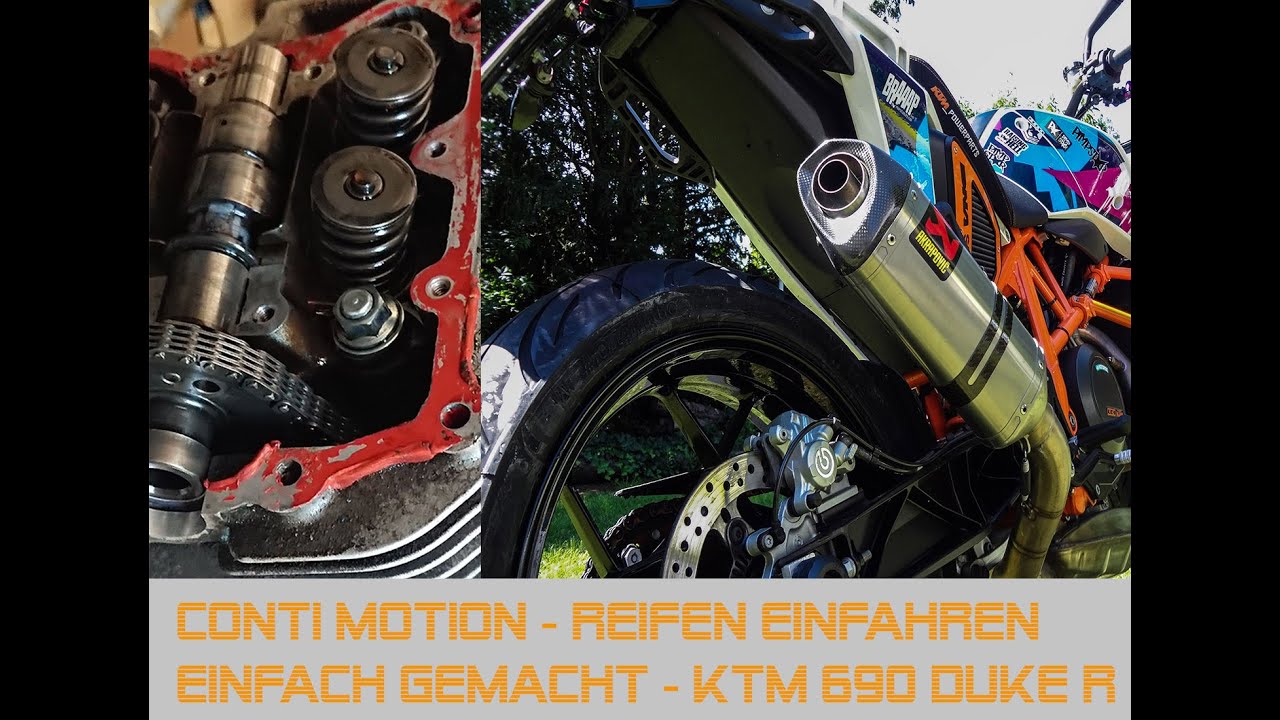 Reifen einfahren Conti Motion - KTM 690 Duke R