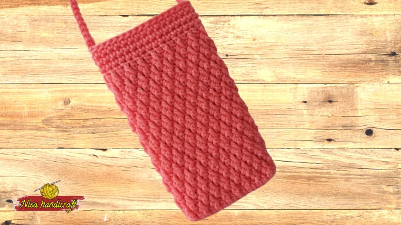 Alpine Stitch Crochet Phone Case with Patterns[ENG&THAI SUB]