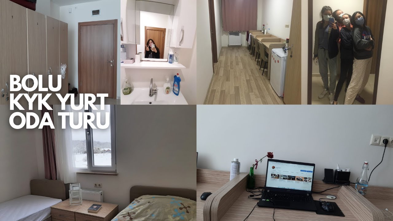 BOLU 4 KİŞİLİK KYK YURT ODA TURU | HAYRETTİN TOKADİ KIZ KYK YURDU