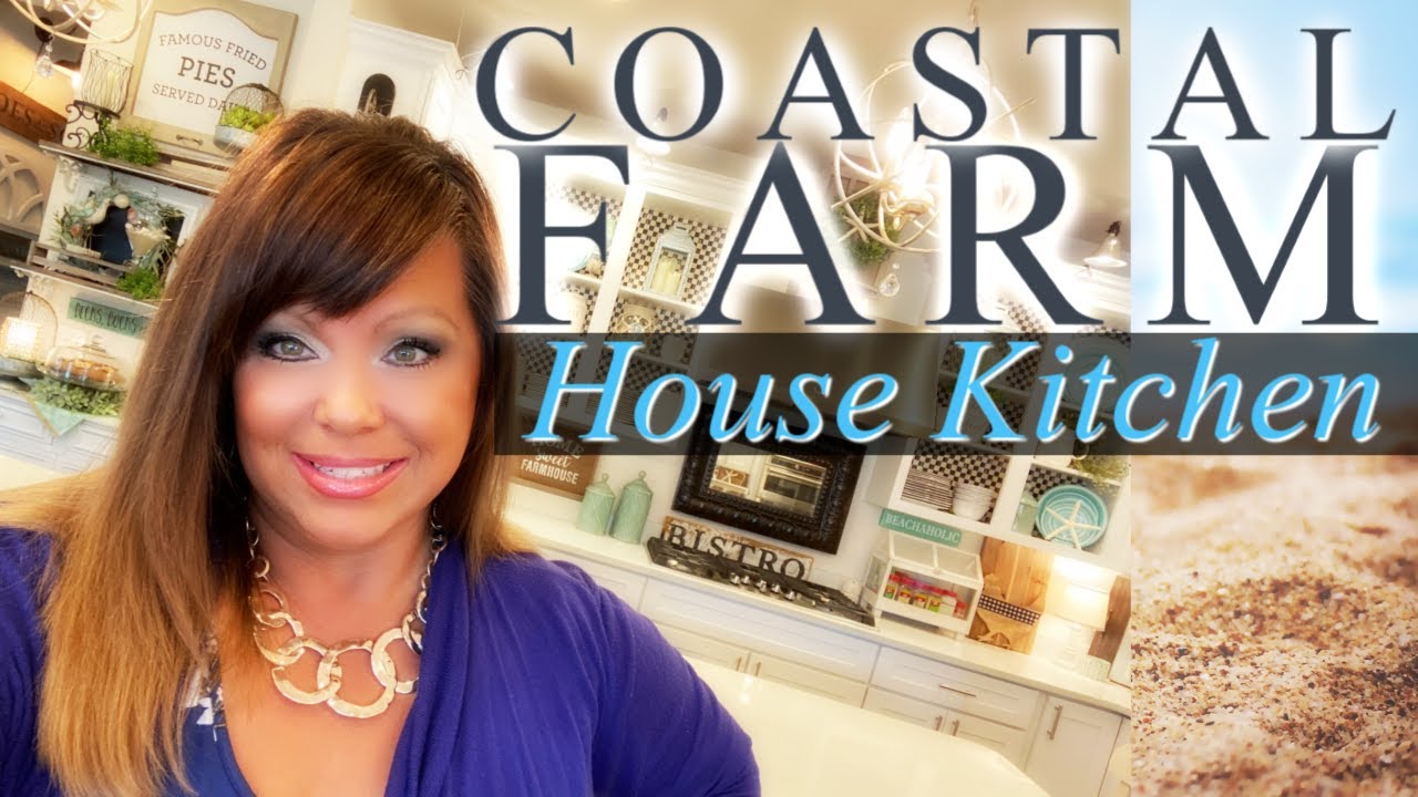 SUMMER COASTAL FARMHOUSE KITCHEN - DECORATE WITH ME! 🏖 💦 🐚