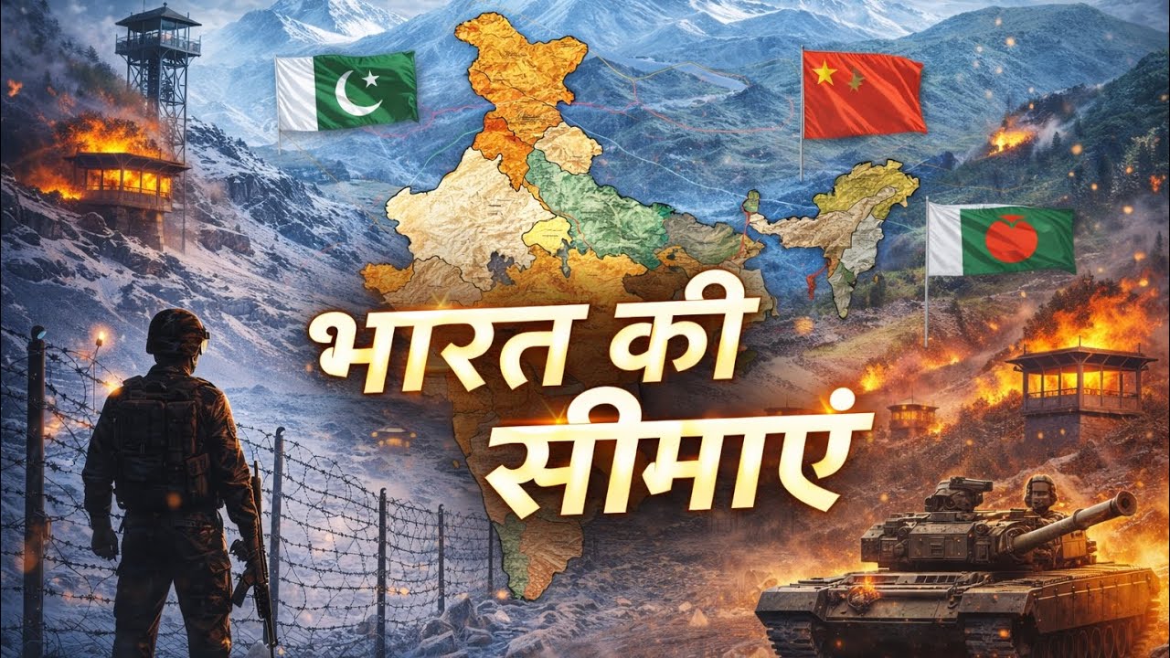 भारत की सीमाएं | Geography for SSC Railway DSSSB DDA KVS NVS UP Exams