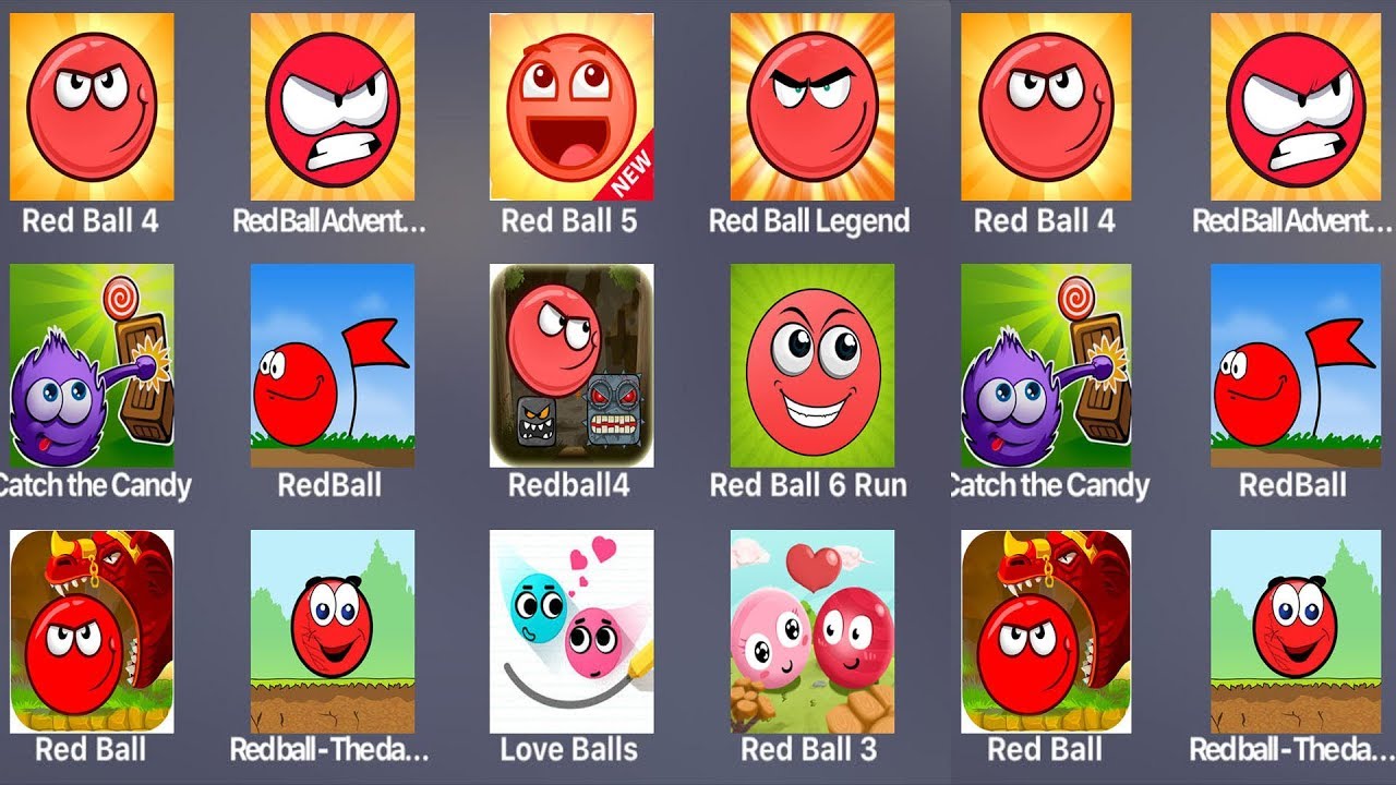 Red Ball 4,Red Ball Adventure,Red Ball 5,Red Ball Legend,Catch The Candy,BRed Ball