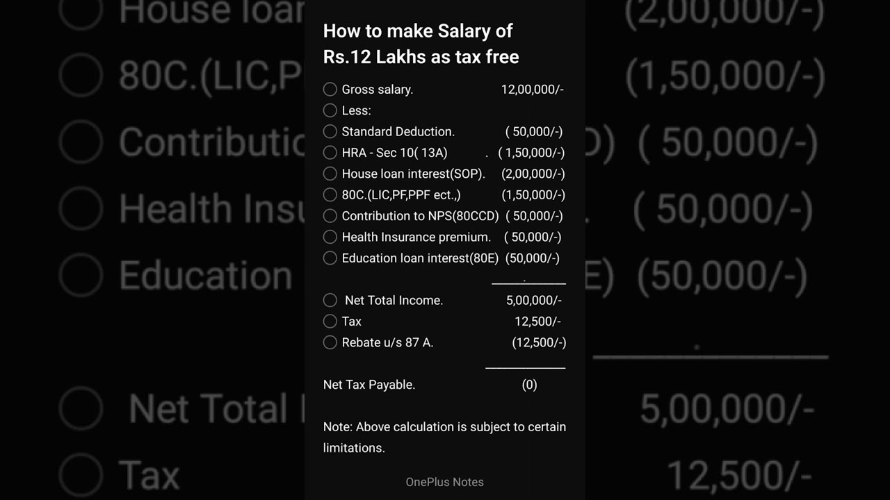 how to make salary of 12 lakh as Tax Free 😱 #incometax #tax #ITR #incometaxreturn #shorts #trending