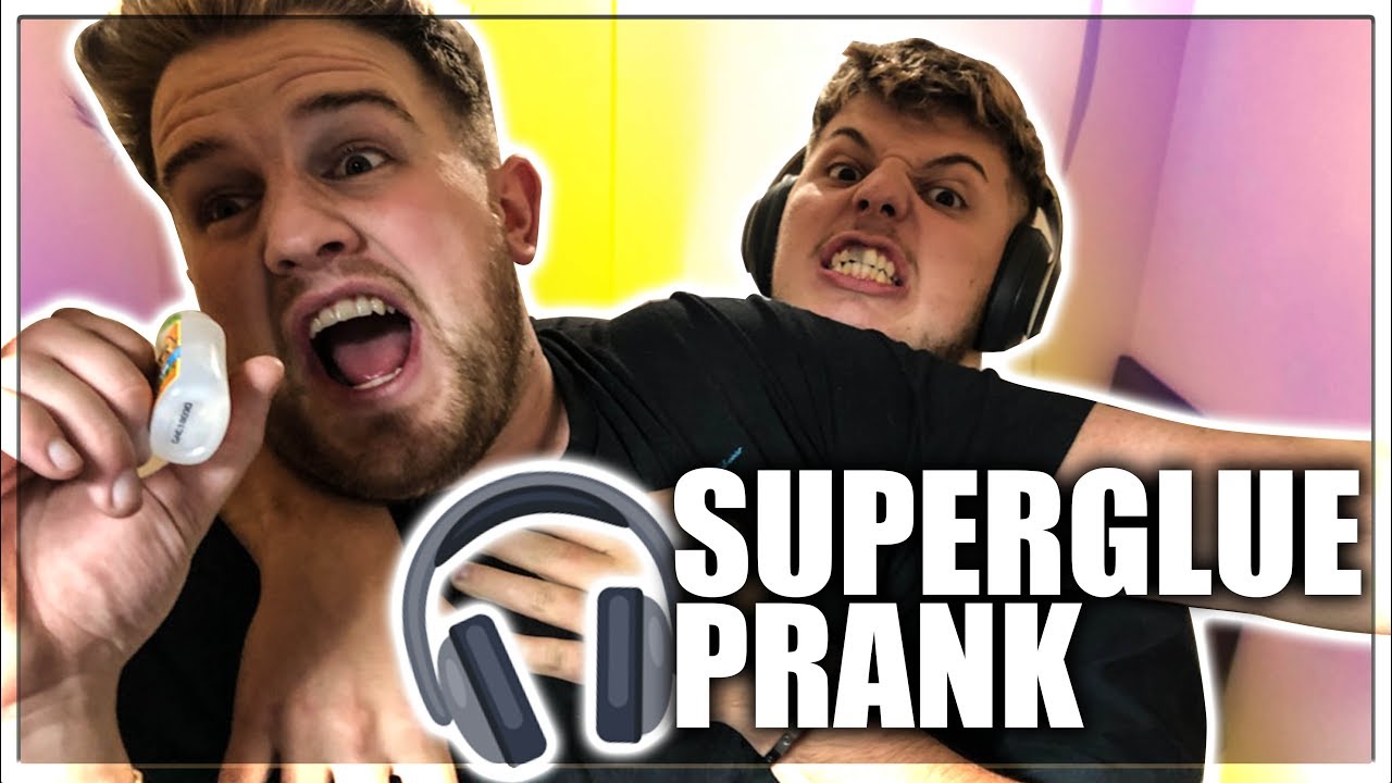 SUPERGLUED HEADPHONES TO MY BRO