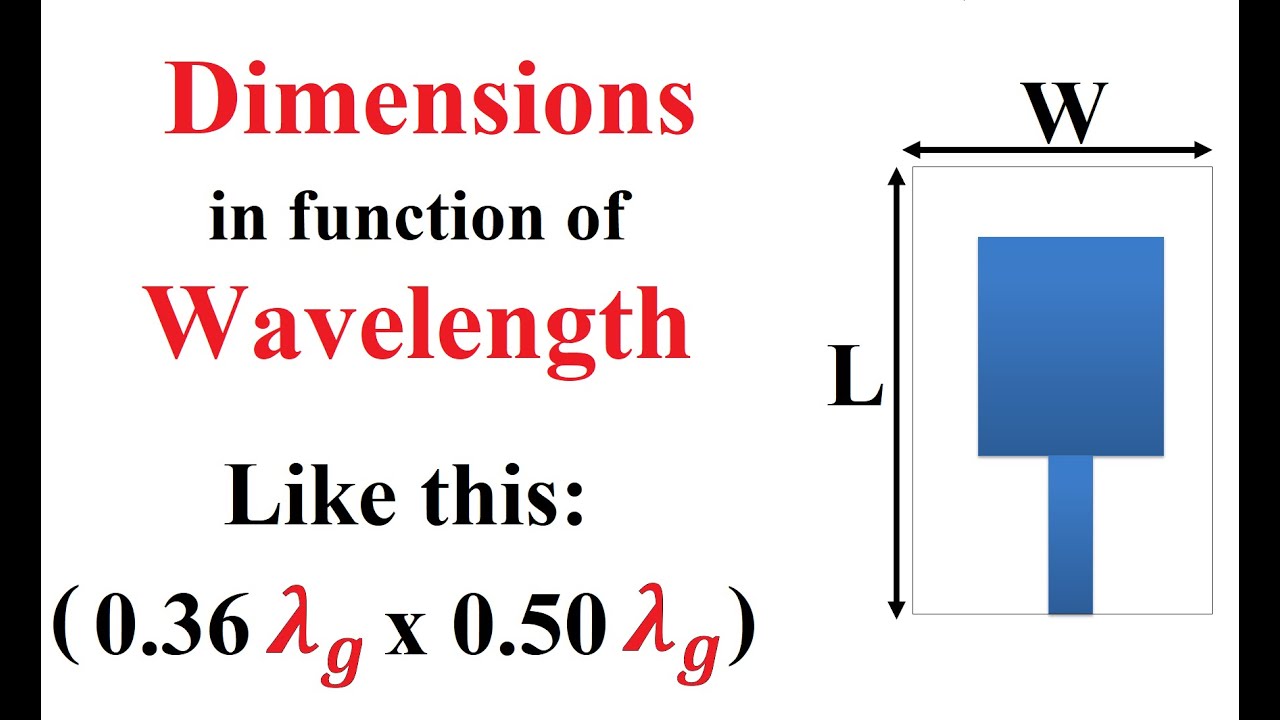 Dimensions (size) in function of wavelength for any structure like ( antenna, coupler, filter, ...)