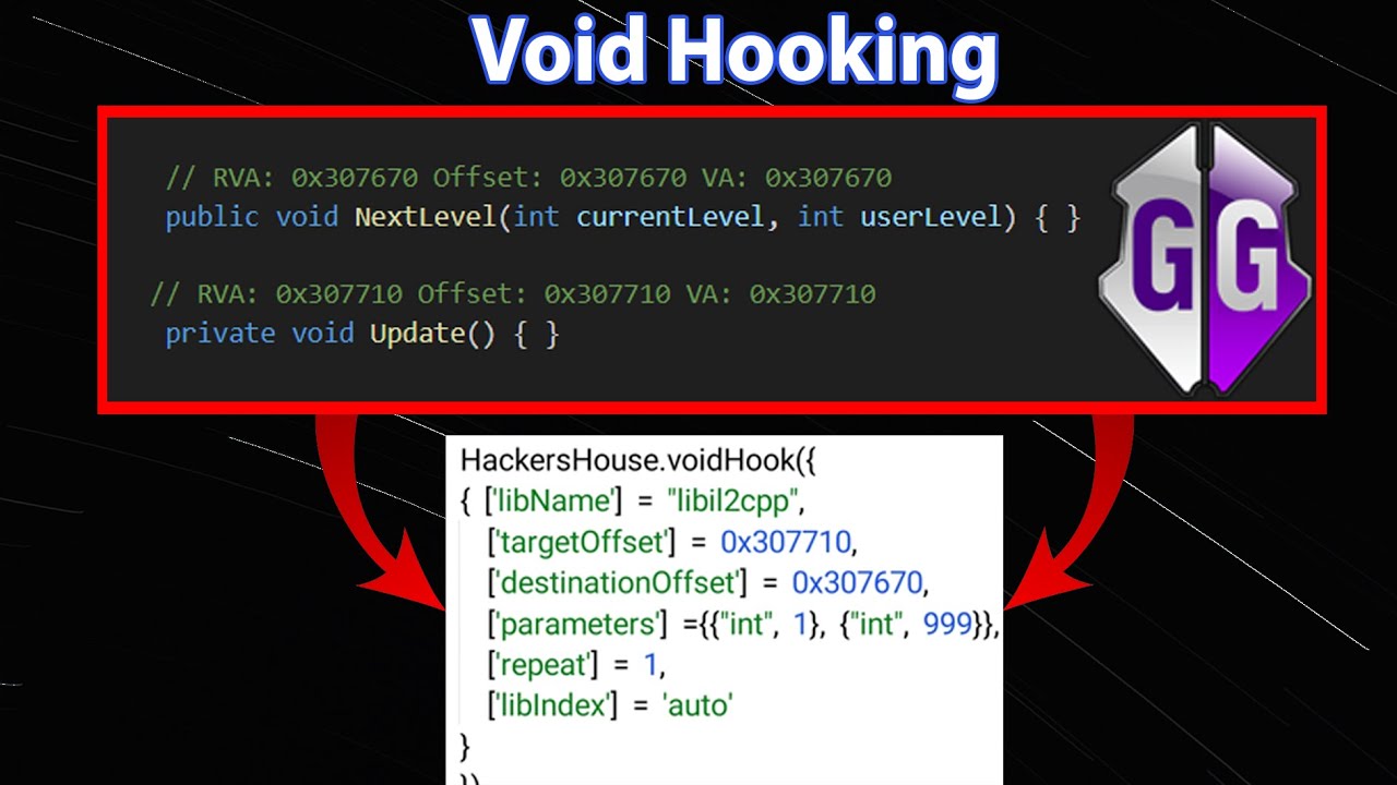 Как подключить void offset с помощью скрипта Game Guardian Lua