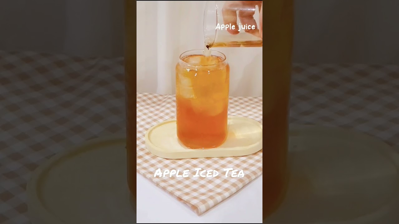 Apple Iced Tea, super simple #aesthetic #homecafe #homemade #korean #simple #asmr