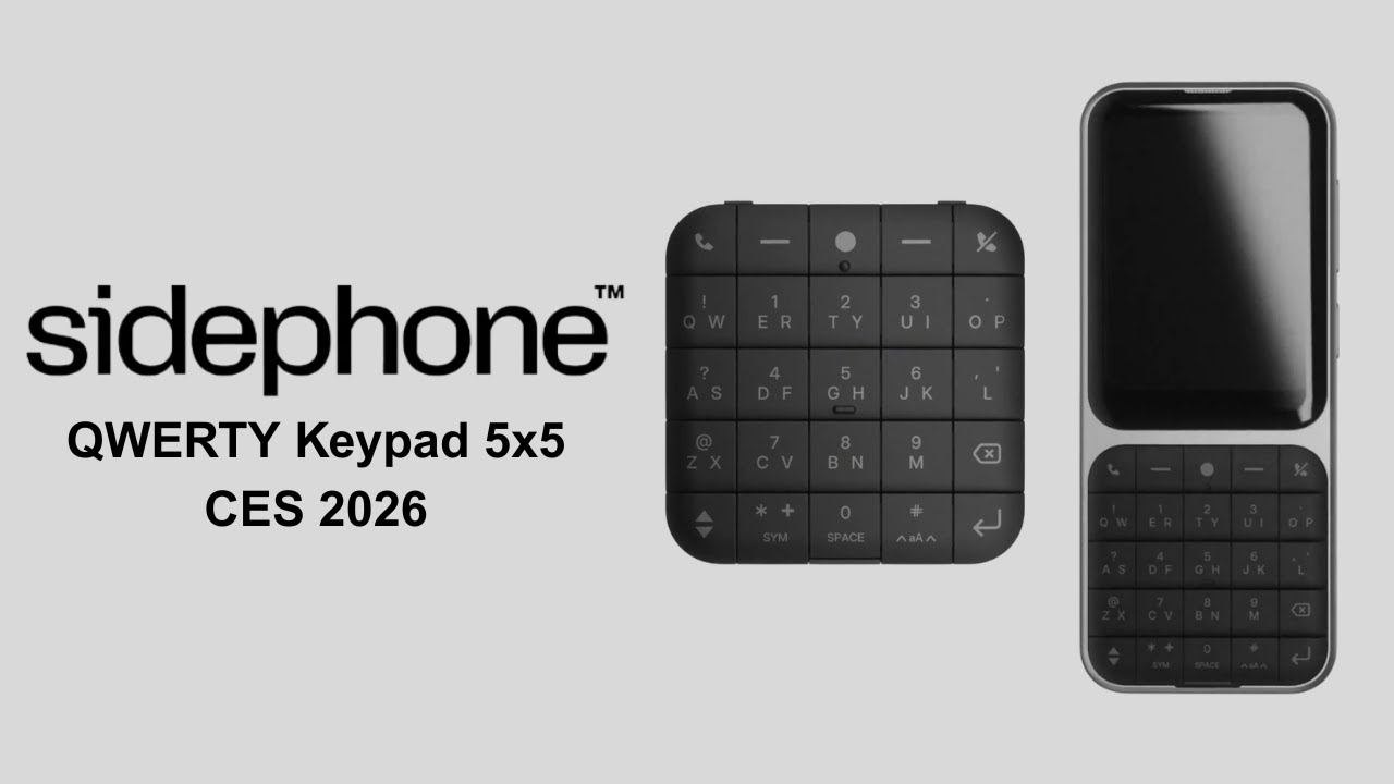 Sidephone SP-01 Compact QWERTY Keypad Revealed &ndash; Predictive Typing in 5x5 Grid