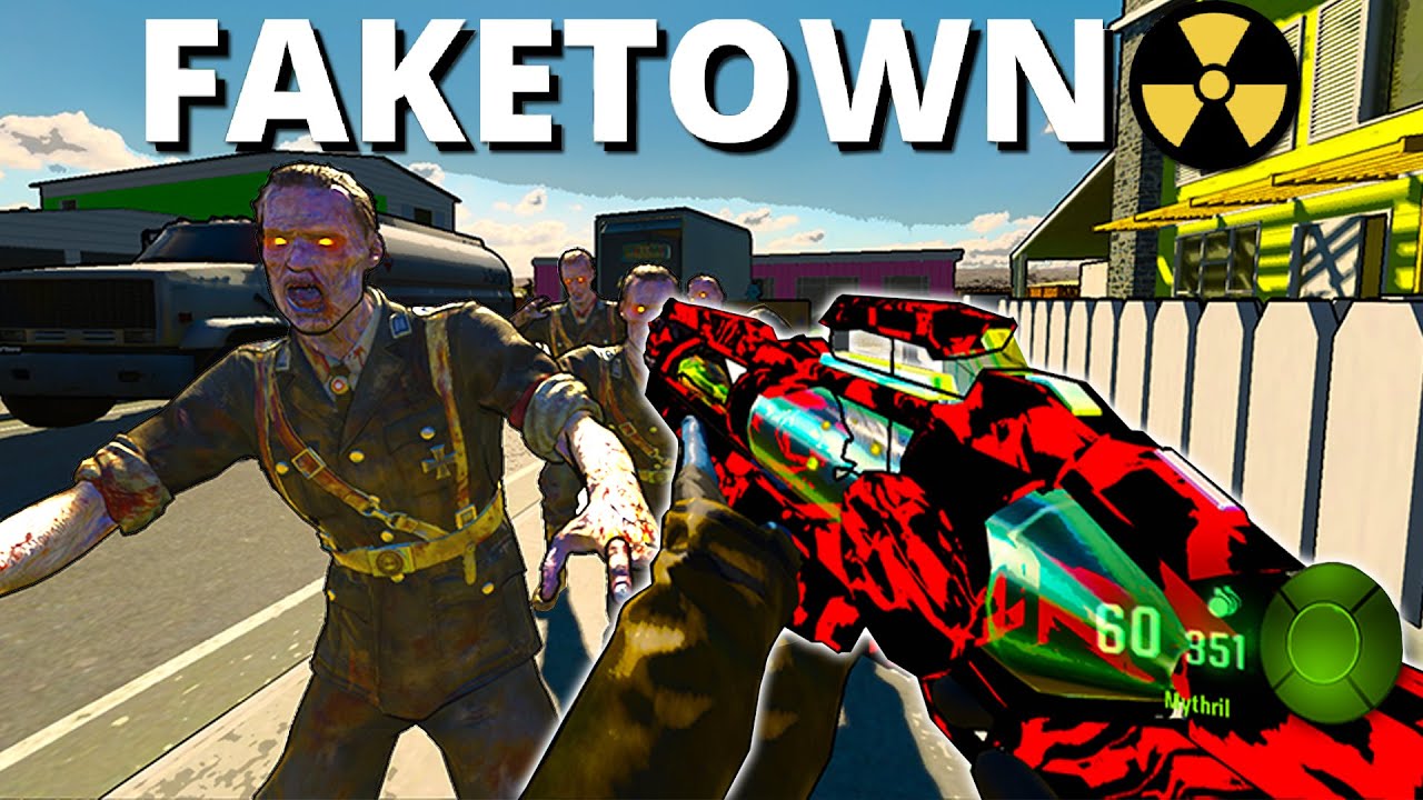 We Blew UP Fake NUKETOWN 💀...  (Black Ops 3 Zombies Custom Map Faketown Gameplay)