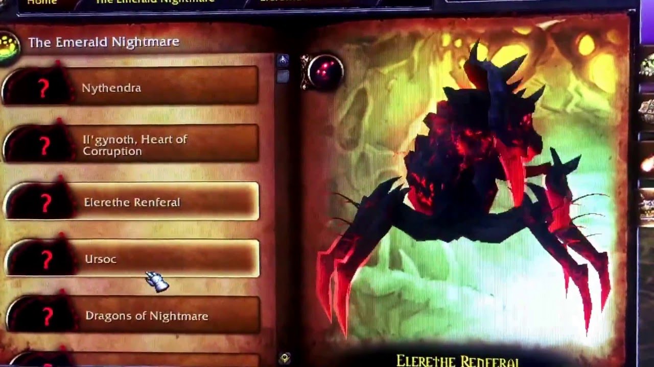 The bosses of the emerald nightmare